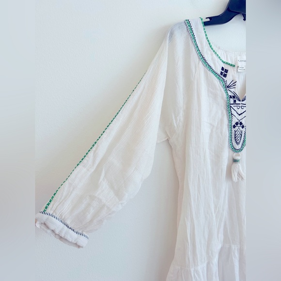 Flannel by Anthropologie Talara Drop-Waist Gauzy Boho Dress Size 1 (Small) - Picture 7 of 12